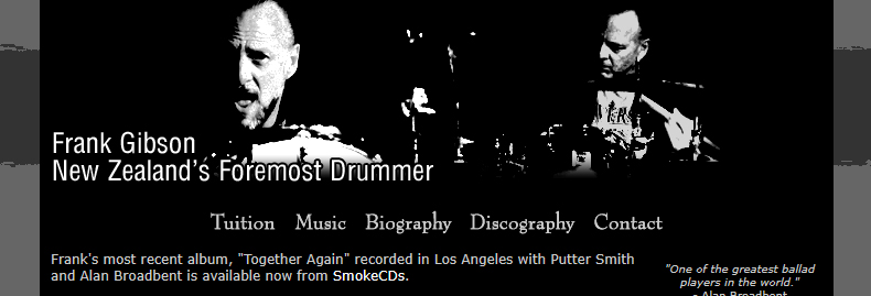 Screenshot of Frank's mid-2000s website